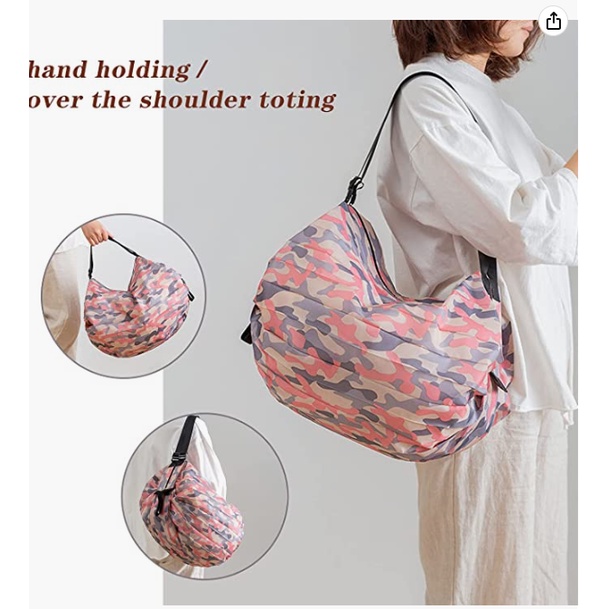 Túi Xách Mua Sắm 15.7 Inch Họa Tiết Rằn Ri Có Thể Tái Sử Dụng