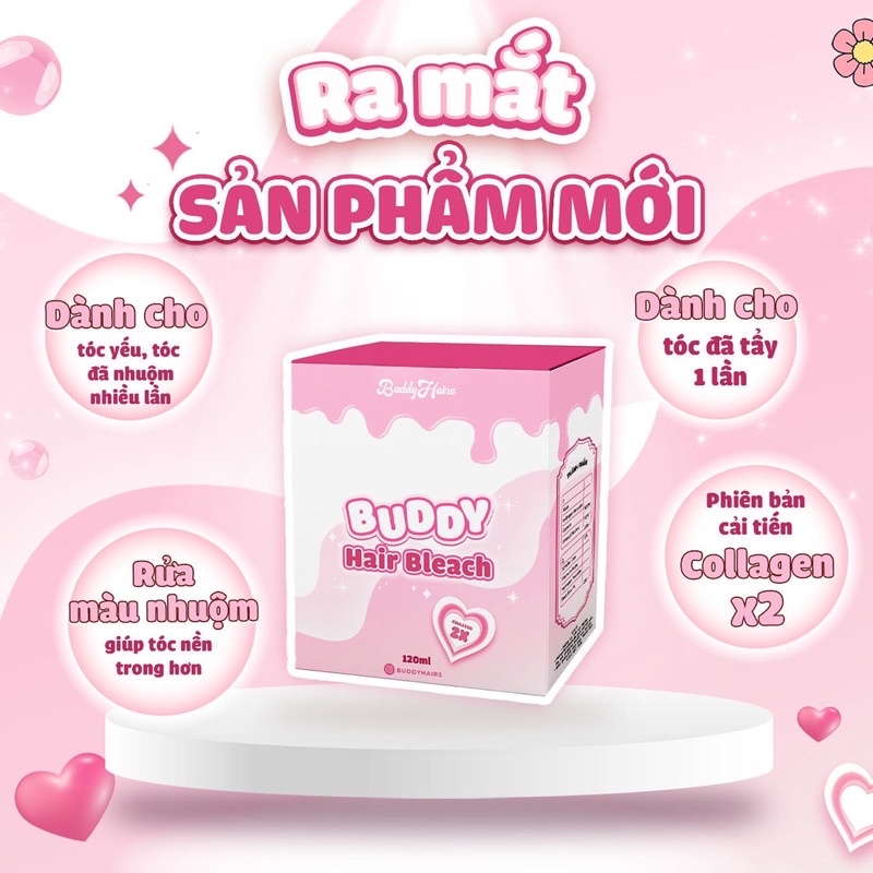 Thuốc Tẩy Tóc Buddyhairs - Tẩy Nhẹ Rửa Màu Dễ Dàng Sử Dụng Của Buddyhairs, Buddyhair, Buddy.hairs