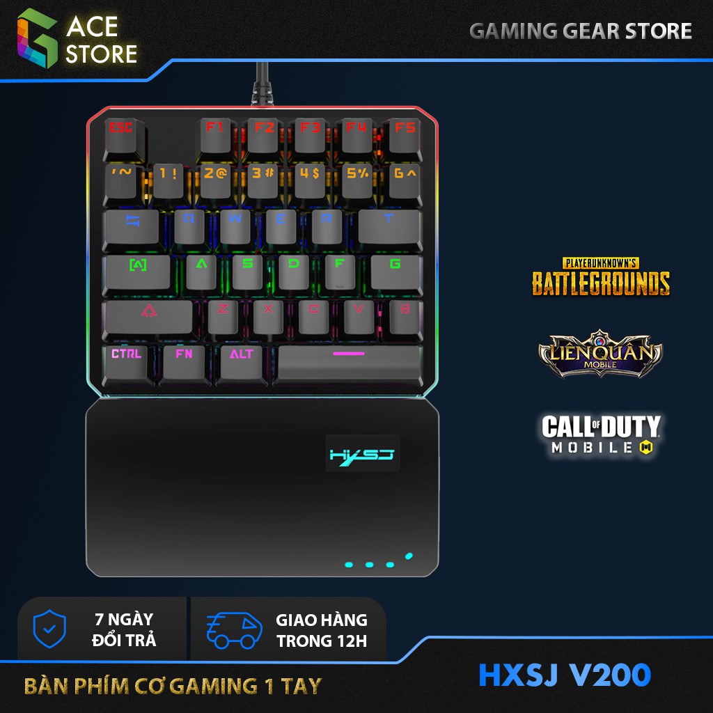 HXSJ V200 | Bàn phím cơ gaming một tay