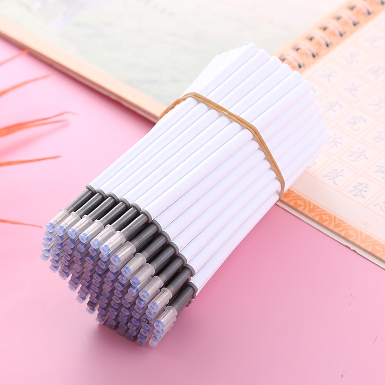 Set 10 Ruột Bút Vỏ Màu Pastel Mực Đen, Ngòi Bút Thay Thế Bút Macaron 0.5mm, Bút Bi Hoạt Hình - BEYOU