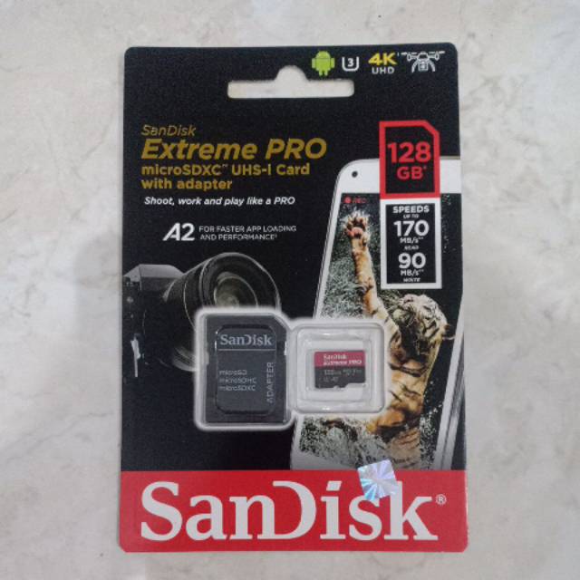 Microsd 128gb 170mb / S A2 Sandisk Extreme Pro