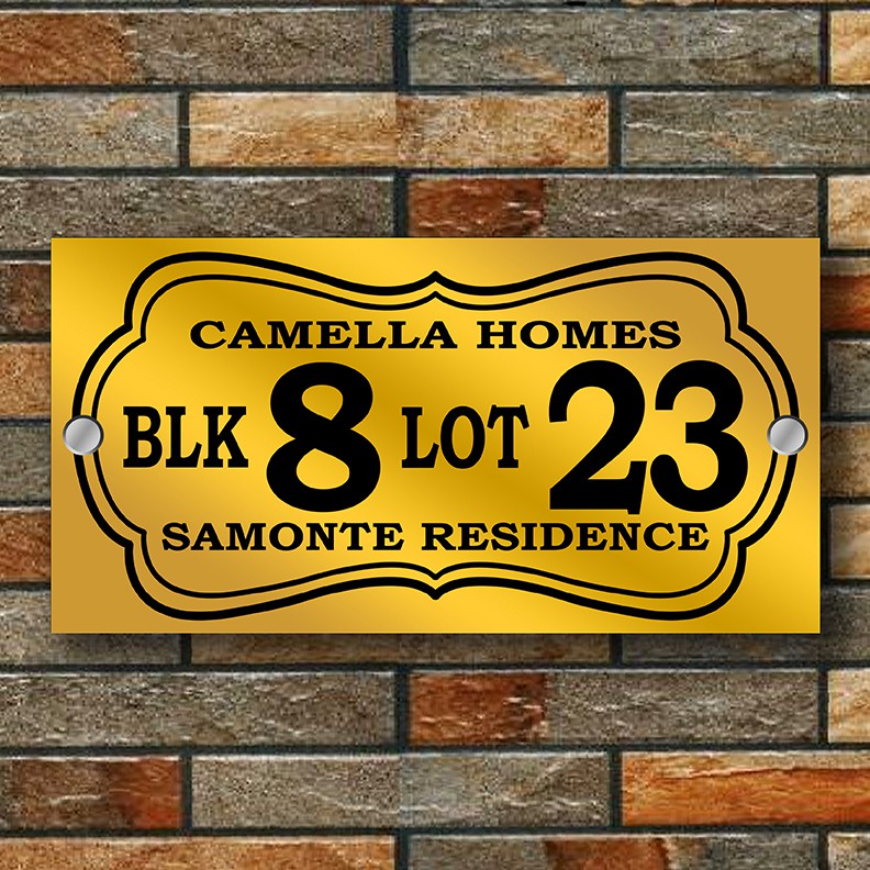 Biển hiệu địa chỉ dân cư AP 5, Model Acrylic 3mm, 5x10 inch, bao gồm Bu lông thủy tinh không gỉ