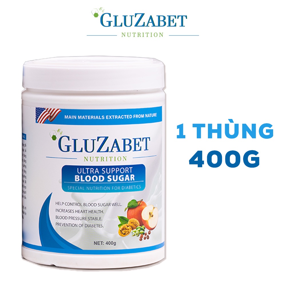 [Chính hãng] Sữa dinh dưỡng Gluzabet 400g dành cho người tiểu đường - 1 thùng Gluzabet 36 hộp (400g)