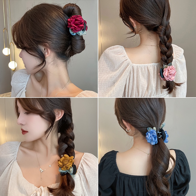 Kẹp Tóc Hình Hoa Hồng Dễ Thương Thời Trang Hàn Quốc Cho Nữ
