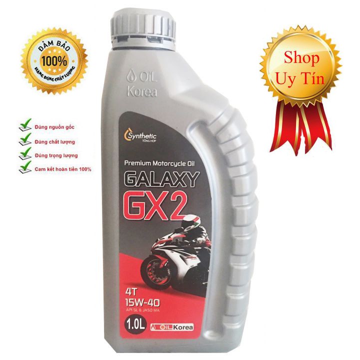 Dầu nhớt xe máy Galaxy GX2 cao cấp Hàn Quốc - 1000ml