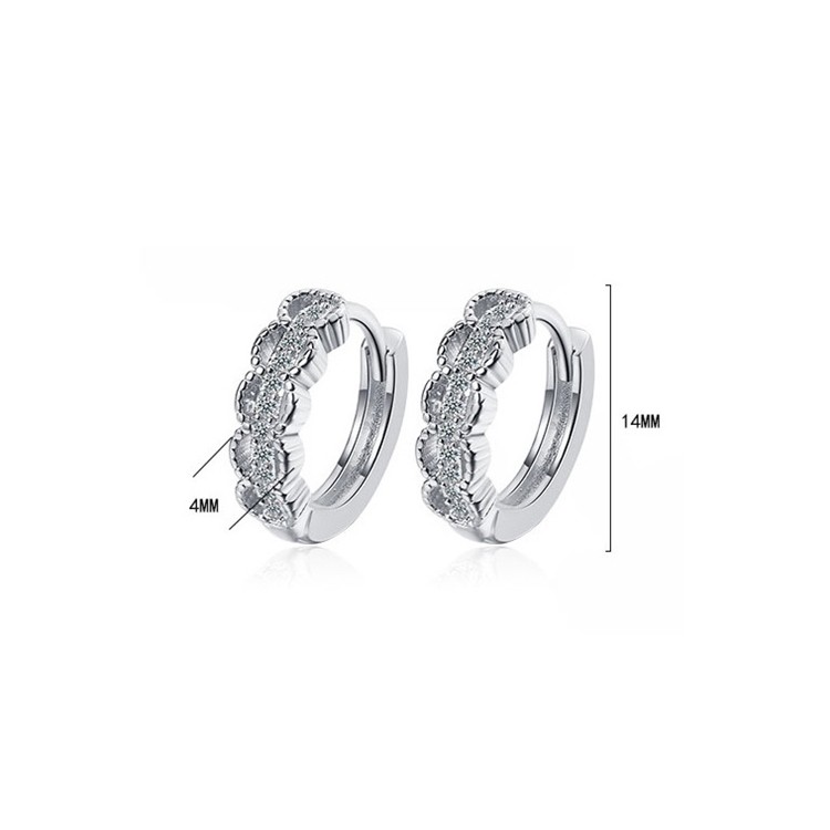 Bông tai nữ khoen tròn xinh xắn, S925 - HT286