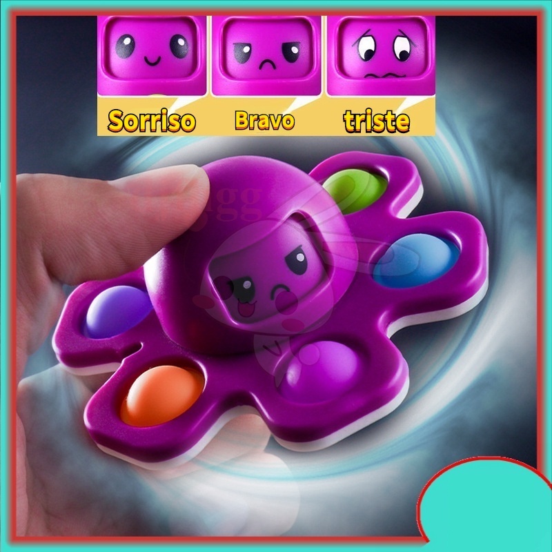 Pop It Fidget toy  Bạch tuộc nhấn bong bóng thay đổi khuôn mặt quay đầu / Đồ Chơi bóp bong bóng giảm / stress bằng silicon nhiều mẫu mã độc đáo, đồ chơi xả stress