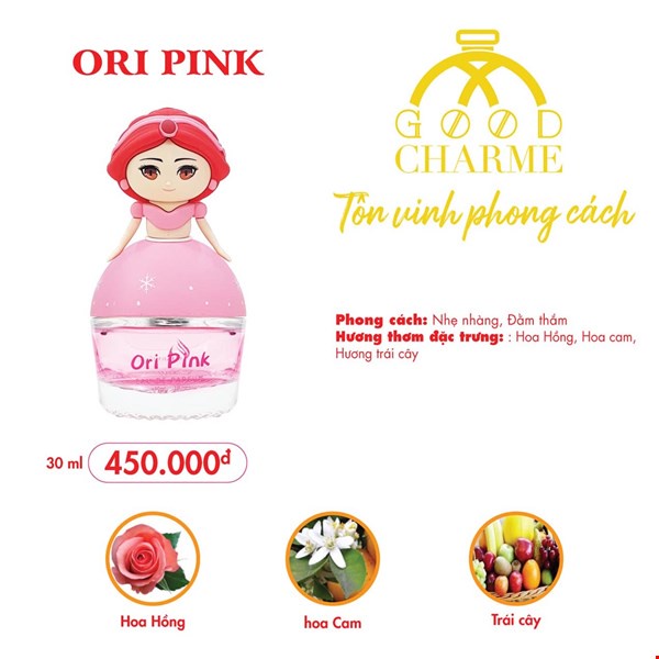 Nước hoa bé gái Ori Pink - NHẸ NHÀNG VÀ ĐẰM THẮM