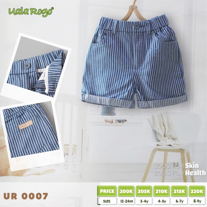 [Xả kho Uala Rogo] Quần ngố kaki vải mềm cotton organic Uala Rogo 0012