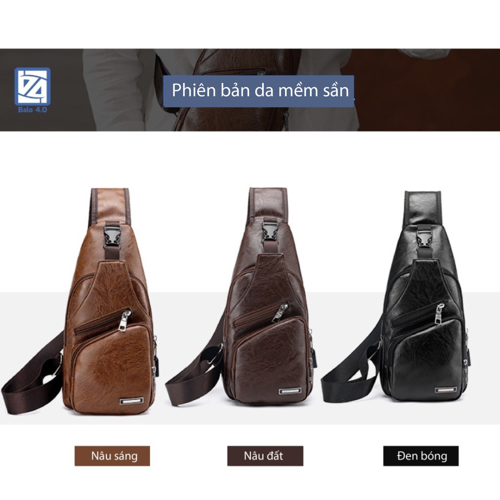 [CÓ VIDEO] Túi Đeo Chéo Bằng Da Cao Cấp EMI BE90 | BigBuy360 - bigbuy360.vn