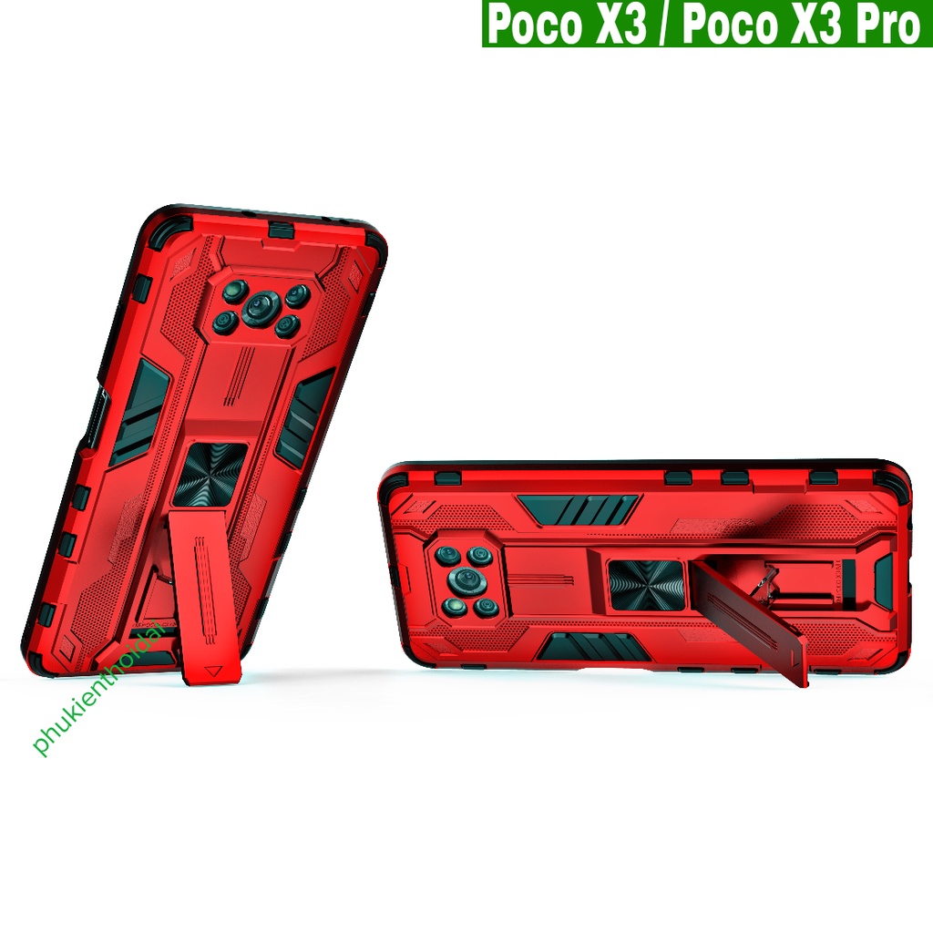 ỐP LƯNG IRON MAN VER 3 POCO X3 / X3 PRO CHỐNG SỐC GIÁ ĐỠ XEM PHIM CHẤT ĐẸP