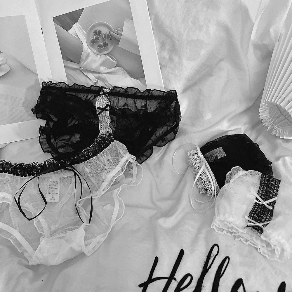 SOMEDAYZL Quần Lót Cotton Lưng Vừa Đính Nơ Gợi Cảm Thoáng Khí Cho Nữ