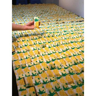 Set 100 khay túi đựng bánh dứa, bánh chữ nhật hàng siêu đẹp