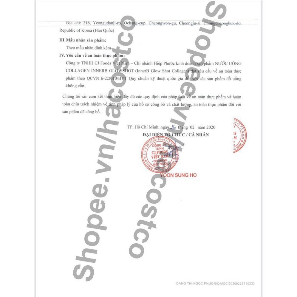 M5 BGF Nước uống Collagen Innerb Glowshot 3000 hộp 12 và 6 chai - Nước Innerb Glowshot Collagen 3000