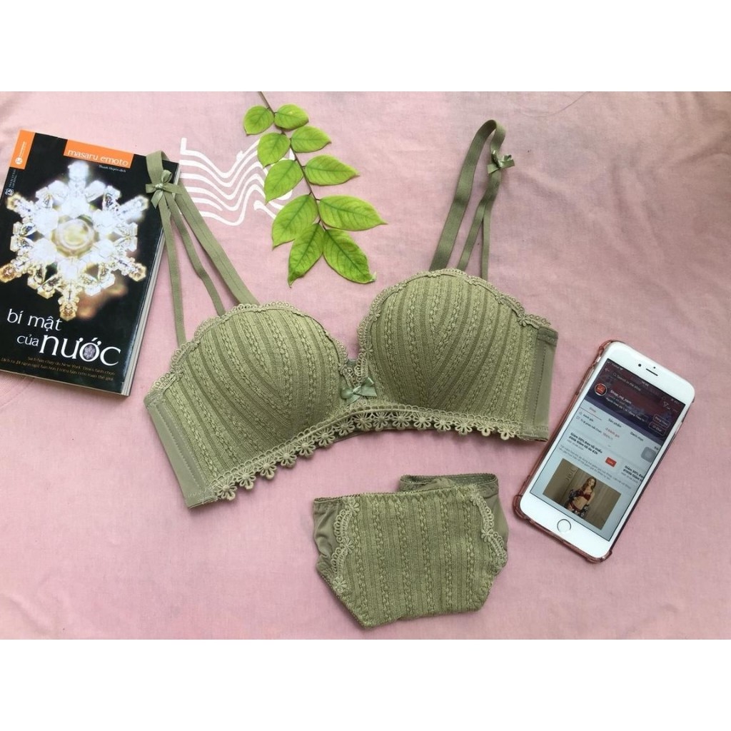 [Đồ Lót Ren]❤️FREESHIP❤️Bộ Đồ Lót Ren Không Gọng Nâng Ngực | BigBuy360 - bigbuy360.vn