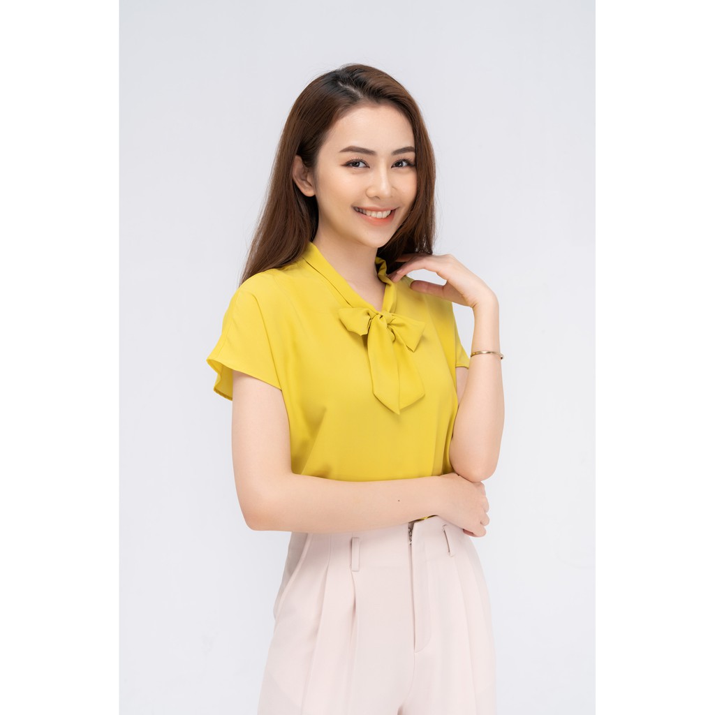 Áo sơ mi YODY Nữ suông vai chờm cổ nơ trẻ trung cá tính SCN4124 | BigBuy360 - bigbuy360.vn