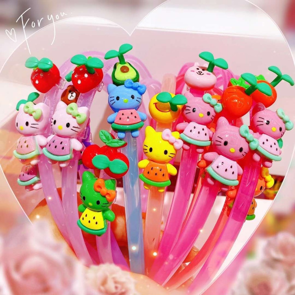 Cài tóc trái cây+thú cưng cho bé gái siêu cute 3D hoạt hình cao cấp
