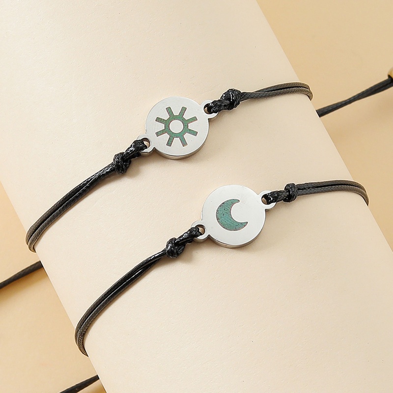 Flgo Set 2 Vòng Tay Tình Bạn Mặt Trời Mặt Trăng