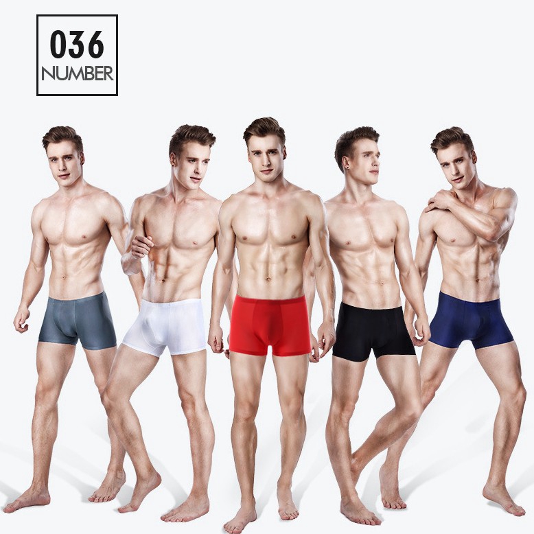 Quần lót Boxer làm từ lụa lạnh 036 thời trang quyến rũ cho nam