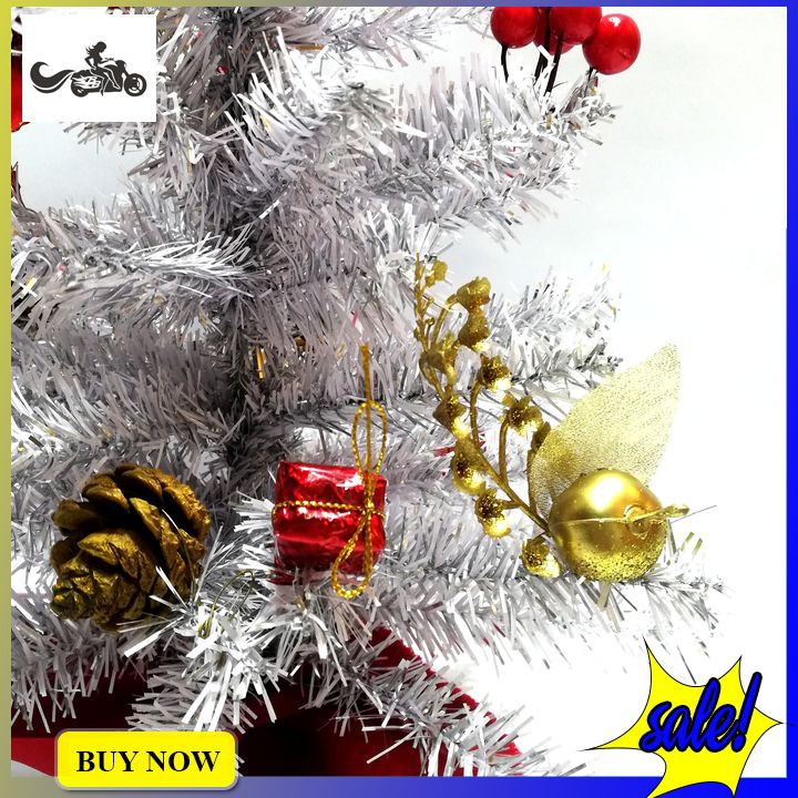 Cây thông noel trắng mini kèm phụ kiện trang trí siêu đáng yêu (hình thật shop chụp)