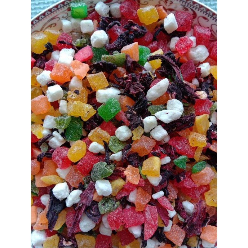 TÚI 1KG VỤN TRÁI CÂY SẤY LẠNH- TRÀ TRÁI CÂY💯 ẢNH THẬT