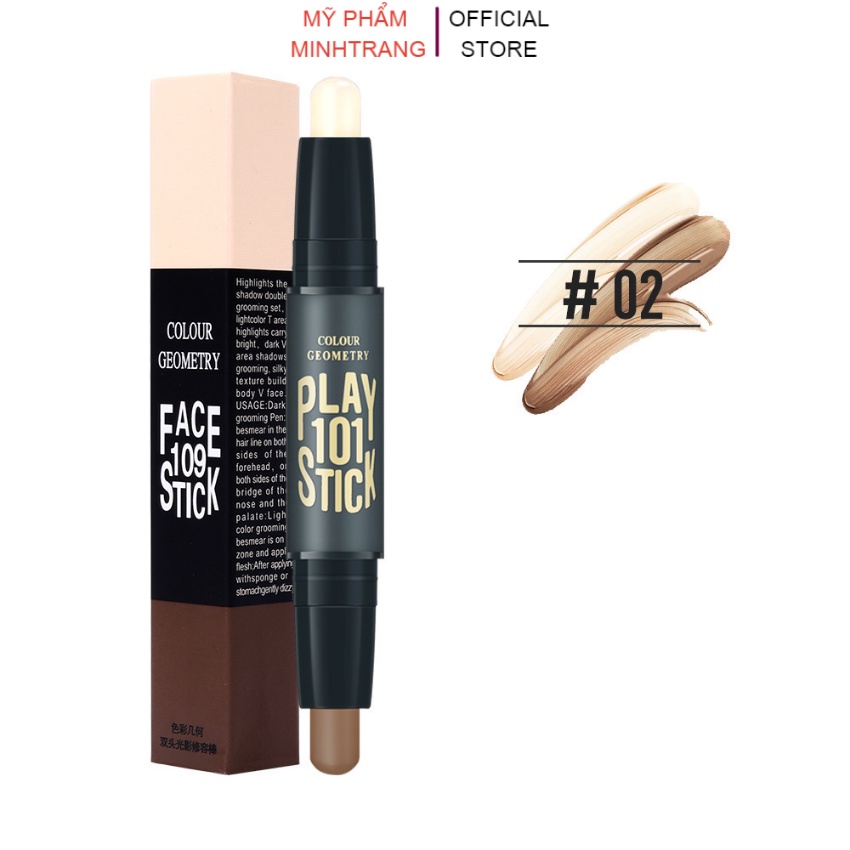 Bút tạo khối che khuyết điểm 2 đầu Lameila Contour &amp; Hi-light Stick tạo đường nét tươi sáng,xinh tươi cho khuôn mặt