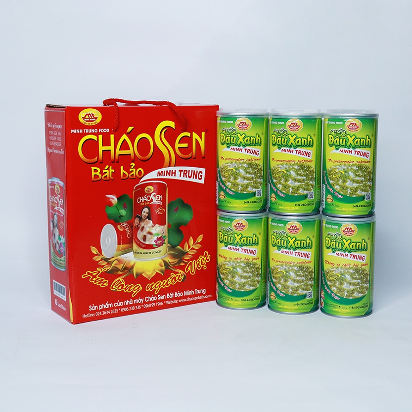 Cháo ăn liền đậu xanh Minh Trung combo 6 lon - CHAODAUXANH 6
