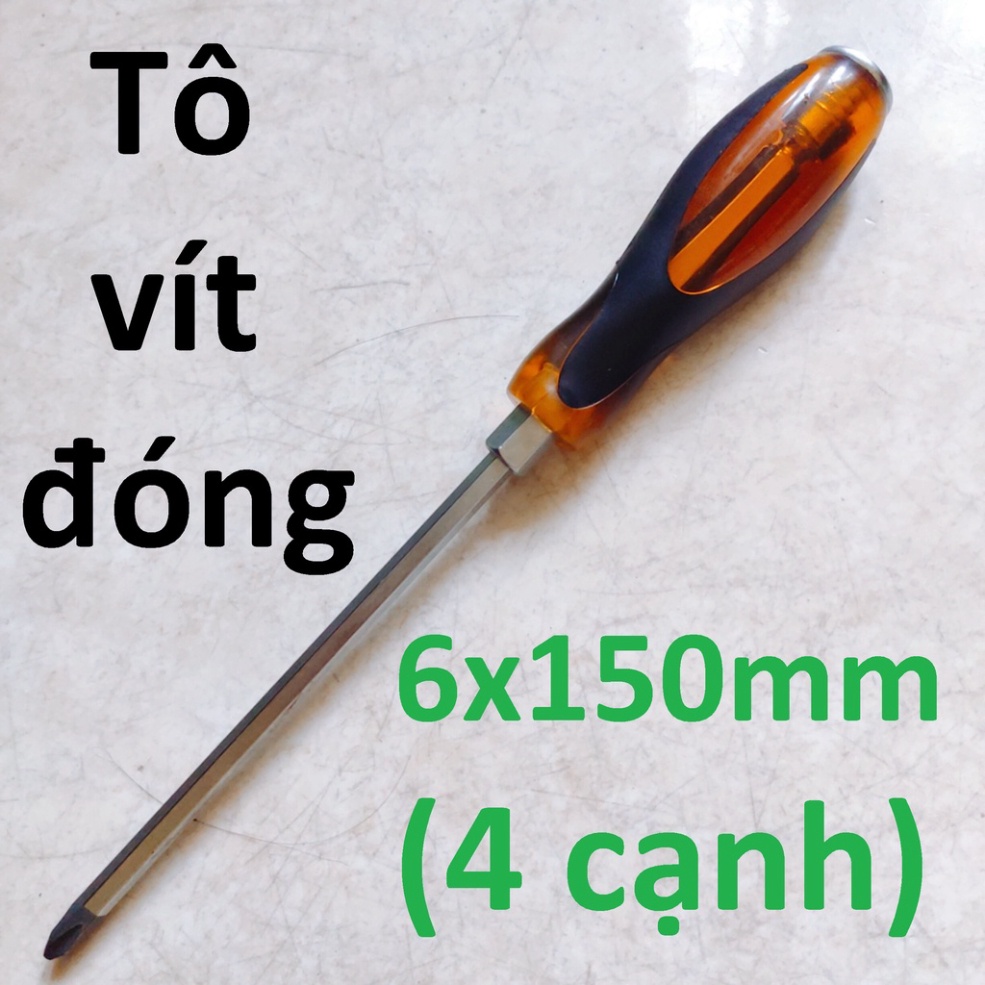 Tô vít đóng phi 6mm hoặc 8mm  các kích thước dài ngắn