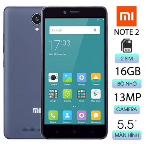 Điện thoại Xiaomi Redmi Note 2 (2GB/16GB) XRN2 Chính hãng 99% - Smartphone giá rẻ