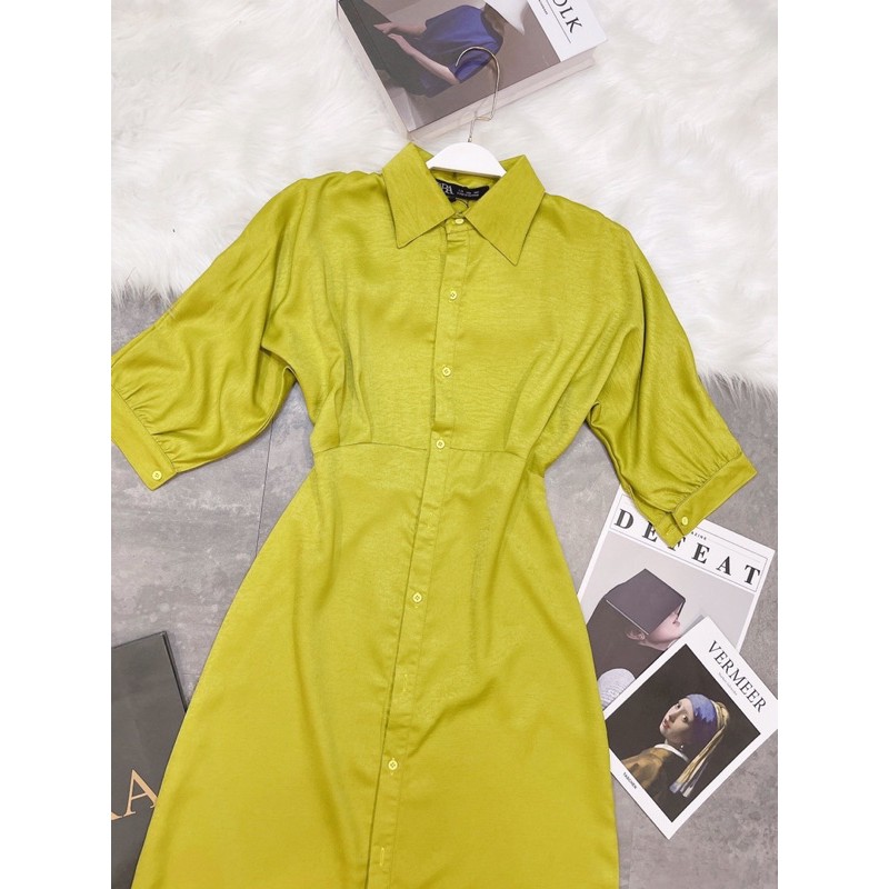 ⚡️BÁN SỈ⚡️Đầm sơmi cổ đức màu xanh cốm | BigBuy360 - bigbuy360.vn