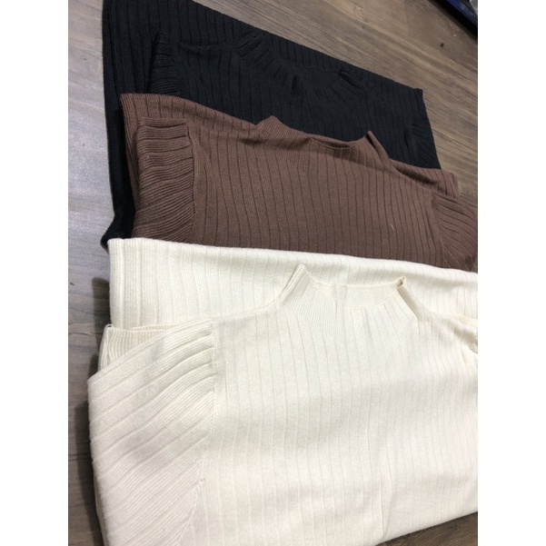 Váy len tăm to dáng suông cổ 3 phân hàng QC loại 1