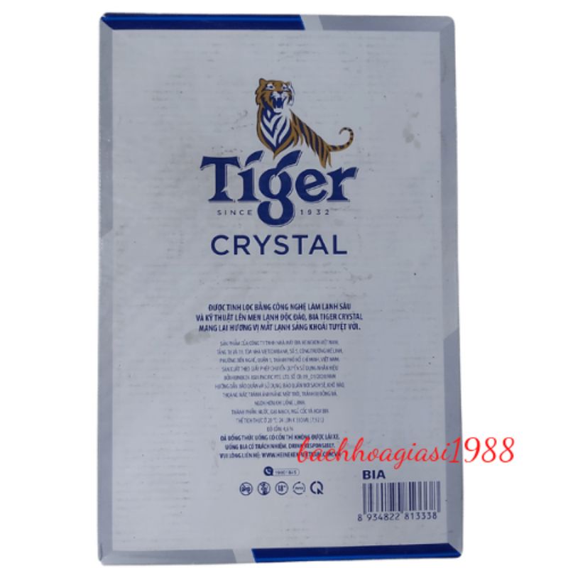 NOW SHIP - Thùng 24 lon bia Tiger Crystal 330ml