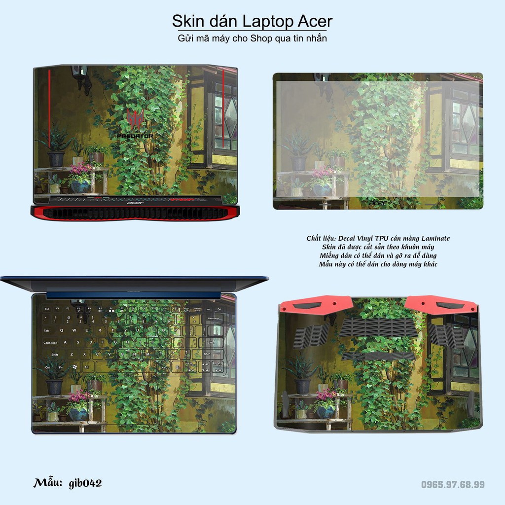 Skin dán Laptop Acer in hình Ghibli Nhật Bản (inbox mã máy cho Shop)