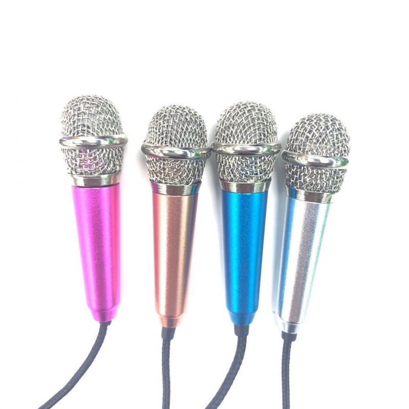 Micro Hát Karaoke Mini Giắc Cắm 3.5mm Cho Điện Thoại Pc