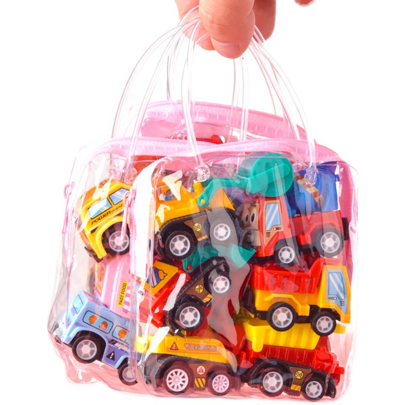 6pcs Car Model Toy Pull Back Car Toys Mobile Vehicle Fire Truck Taxi Model Kid Mini Cars Boy Toys Gift Diecasts Toy for Children