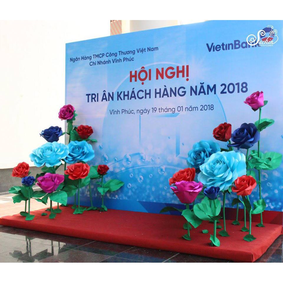 Giấy mỹ thuật làm hoa tone xanh biển | BigBuy360 - bigbuy360.vn