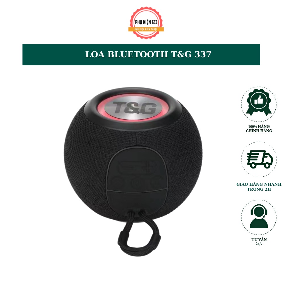 Loa nghe nhạc bluetooth mini chính hãng TG-337 tích hợp thẻ nhớ USB dùng cho vi tính máy tính laptop điện thoại