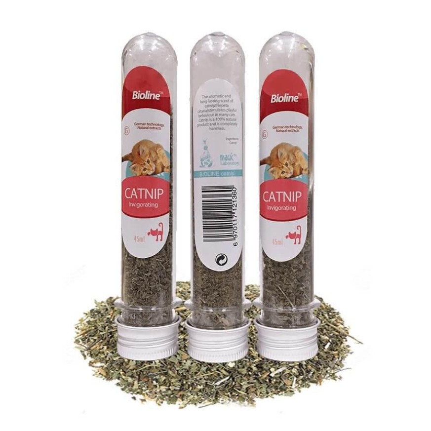 Tuýp Cỏ Mèo (Catnip) BIOLINE  - hương bạc hà , đồ chơi giải tỏa căng thẳng cho mèo .