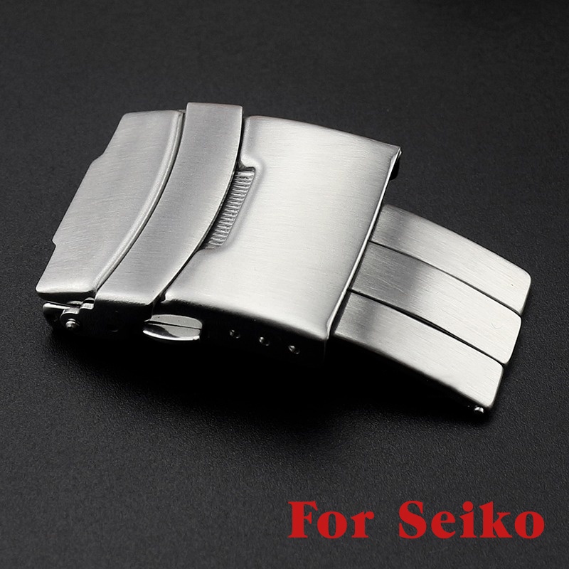 Khóa Gài Bằng Thép Không Gỉ 304 Cho Đồng Hồ Đeo Tay Seiko 18mm 20mm 22mm 24mm