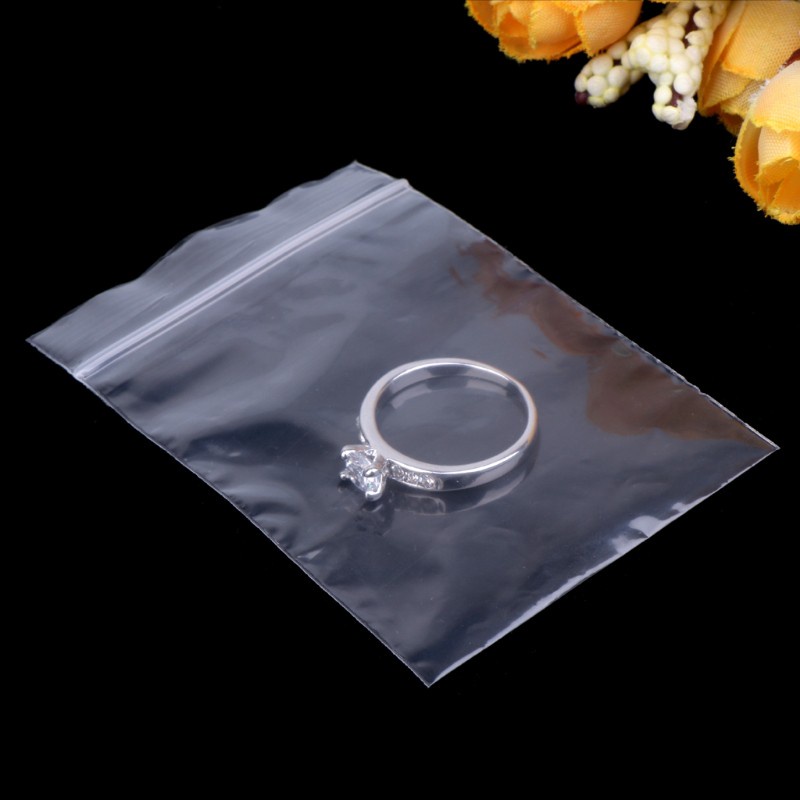 Set 100 Túi Zip Nhựa Trong Suốt 5cm X 7cm Có Thể Tái Sử Dụng