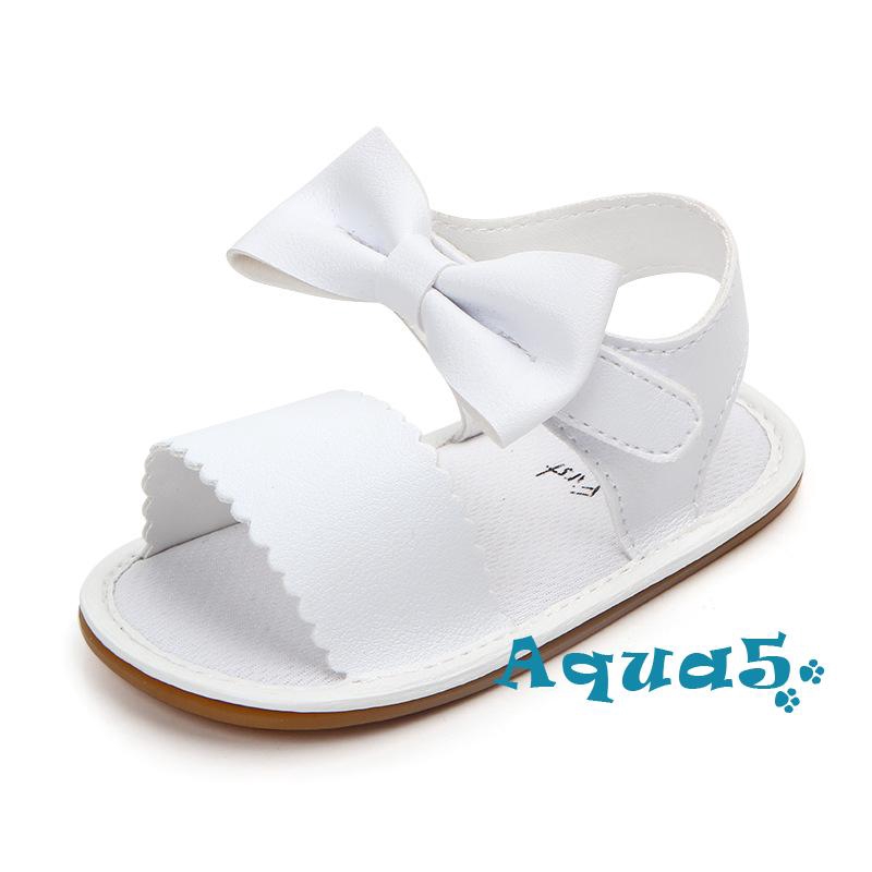 Giày Sandal Đế Mềm Đính Nơ Xinh Xắn Cho Bé Gái