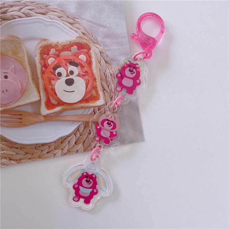 Móc Khóa Dây Xích Nhỏ Mặt Gấu Pooh / Ngôi Sao / Dailu / Gấu Pooh Trang Trí Túi Xách