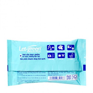 Khăn ướt cồn Let-Green (10 miếng/gói)
