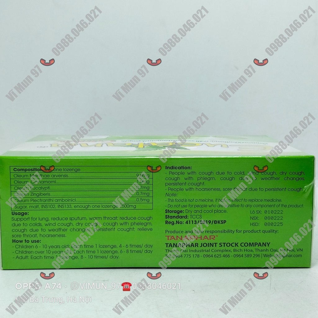 Viên ngậm ho Eucatana Candy - Giảm đờm, giảm ho hộp 100 viên