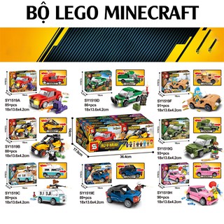 Bộ Đồ Chơi Lego Minecraft 8 Trong 1 - Chiến Binh Minecraft Và Siêu Xe - 8 Minifigurin Và 8 Siêu Xe - Mã SY1519A-H