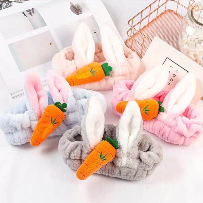 Bờm bông hình thỏ cà rốt, băng đô xinh xắn