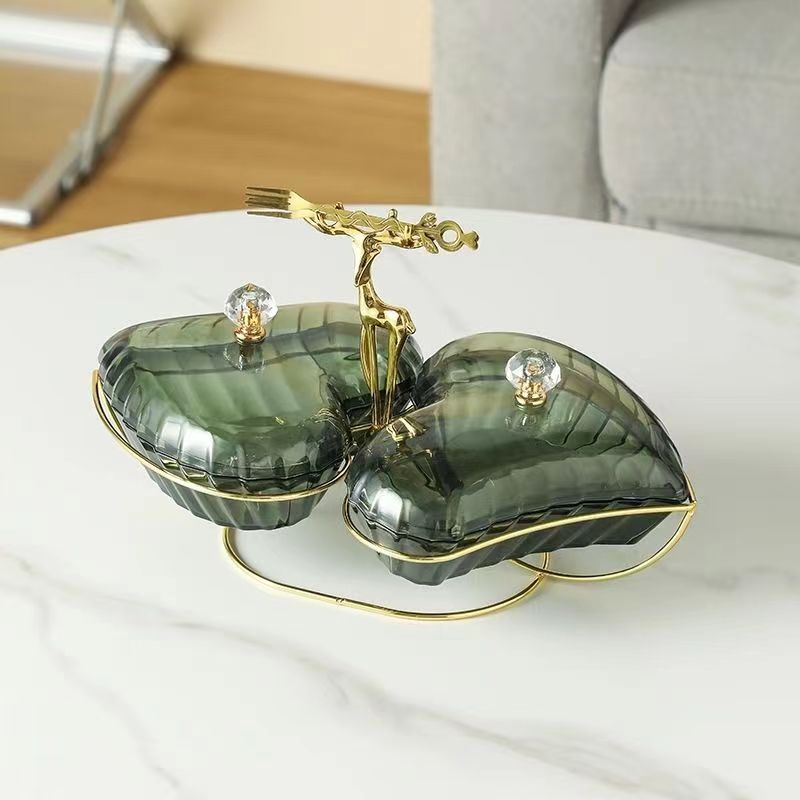 Đĩa Đựng Trái Cây/ Bánh Kẹo Bằng Nhựa Khung Sắt Nghệ Thuật Thời Trang Cao Cấp Có Thể Tháo Rời Phong Cách Mới Sang Trọng Sáng Tạo Cho Phòng Khách/Quán Cà Phê