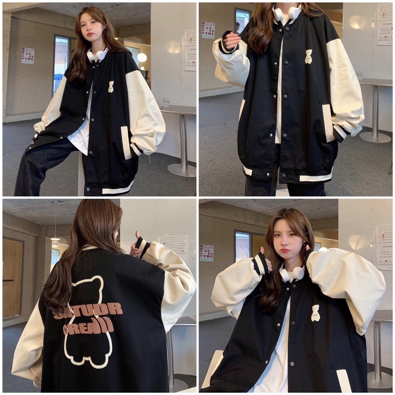 [SIEU SALE] Khoác nỉ bomber gấu satudr cúc bấm full viền (kèm ảnh thật) | BigBuy360 - bigbuy360.vn