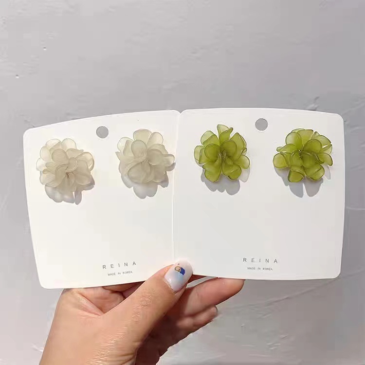 Bông Tai Mạ Bạc 925 Hình Bông Hoa Xinh Xắn Theo Phong Cách Hàn Quốc Dành Cho Nữ