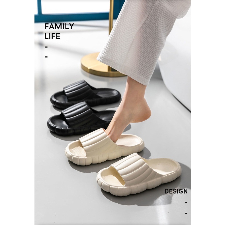 Dép Sandal Đế Mềm Chống Trượt Khử Mùi Đi Trong Nhà Dành Cho Nam Nữ